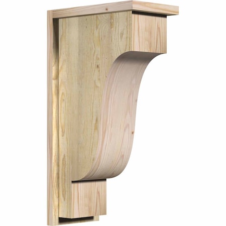 Ekena Millwork Newport Rough Sawn Corbel w/Backplate, Douglas Fir, 8"W x 14"D x 26"H COR08X14X26NEW01RDF
